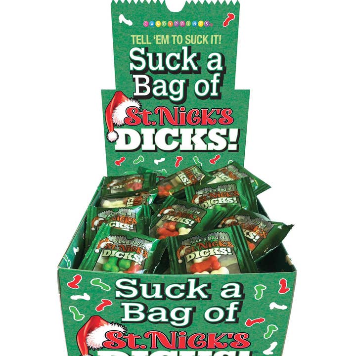 Suck a Bag of St. Nick's Dicks Candy - Display of 100 and other Purchase Wholesale nicola. Free Returns & Net 60 Terms on Faire trending on Faire.