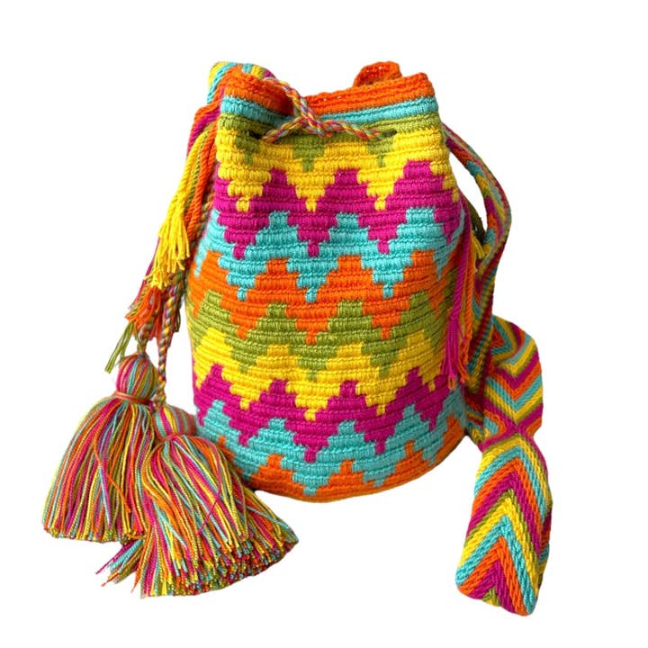 Colorful 4U – wholesale Axelväska - Dam – Caribbean Sunset Virkade Väskor |