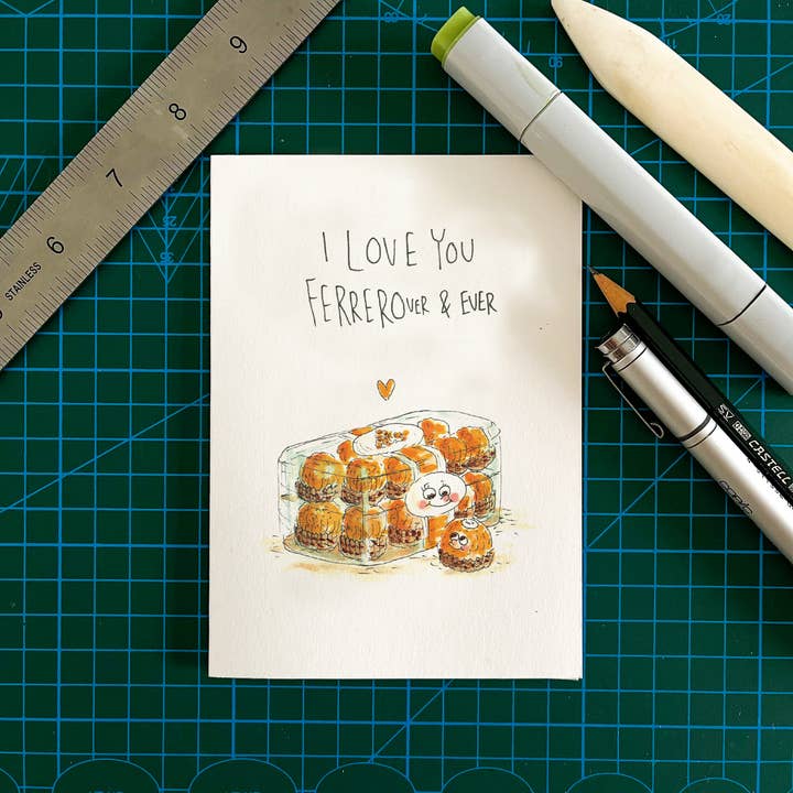 Well Drawn - Wholesale Love Card - I Love You Ferrerover and Ever2
