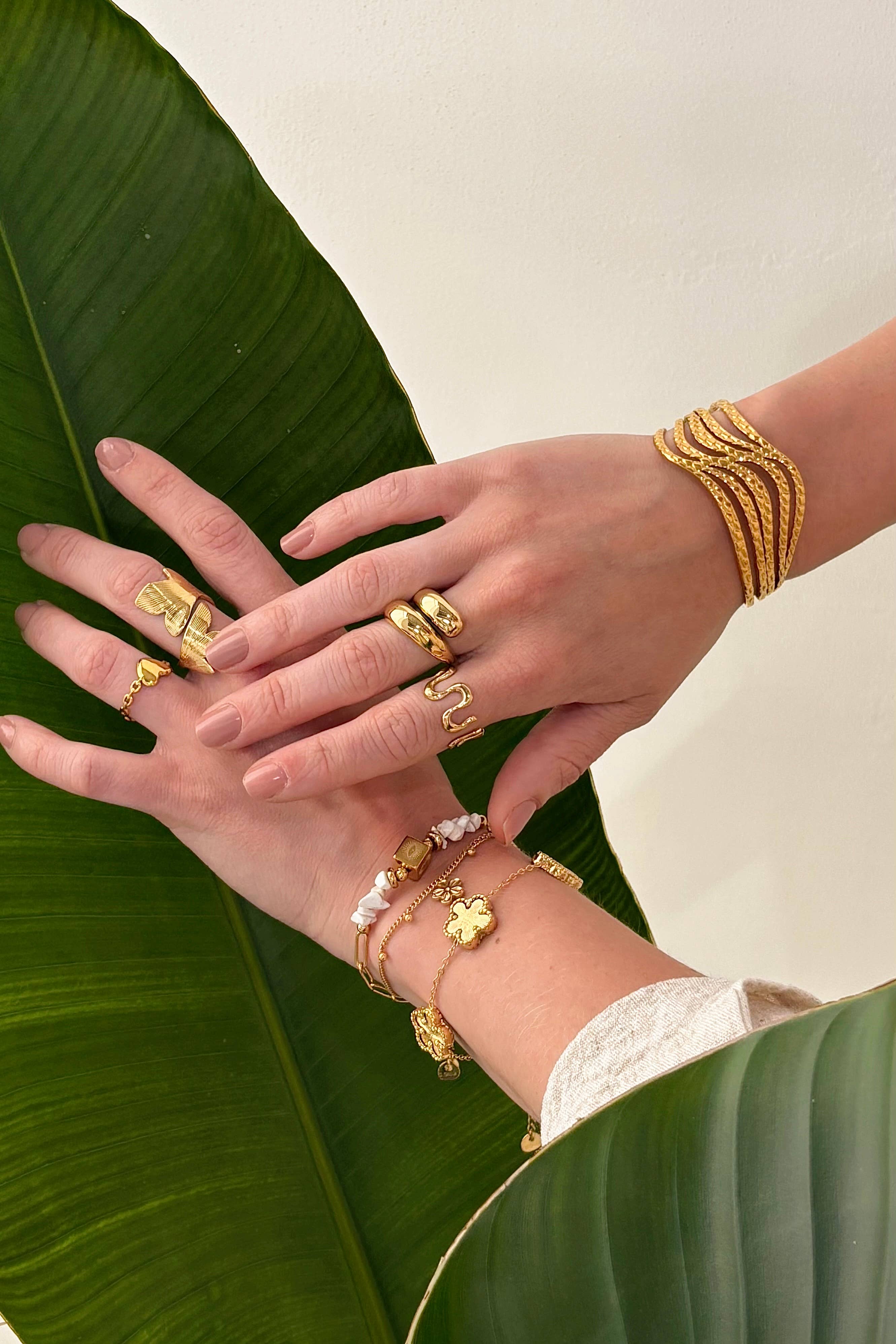 Guld Armband i rostfritt stål 324RX22 för wholesale på Faire1