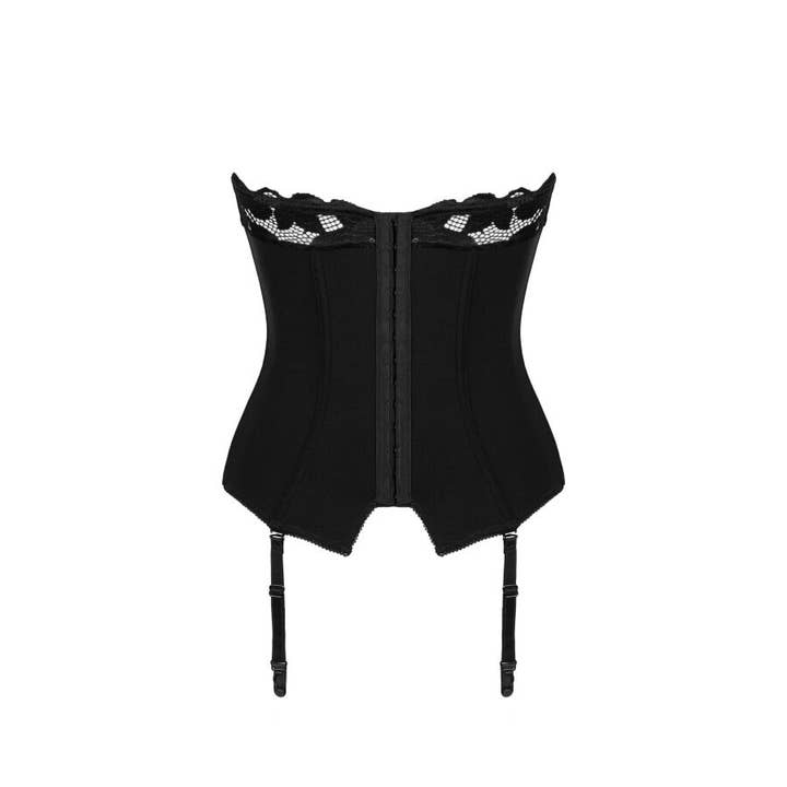 LOVERS - SHOP - Vente Corset – femme - OBSESSIVE - Corset Editya noir - tailles XS-S et M-L3