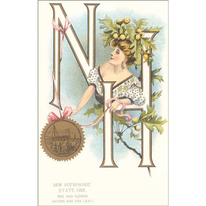 Found Image Press - Venta al por mayor Imanes - Imán NH-810 Chica del Estado de New Hampshire