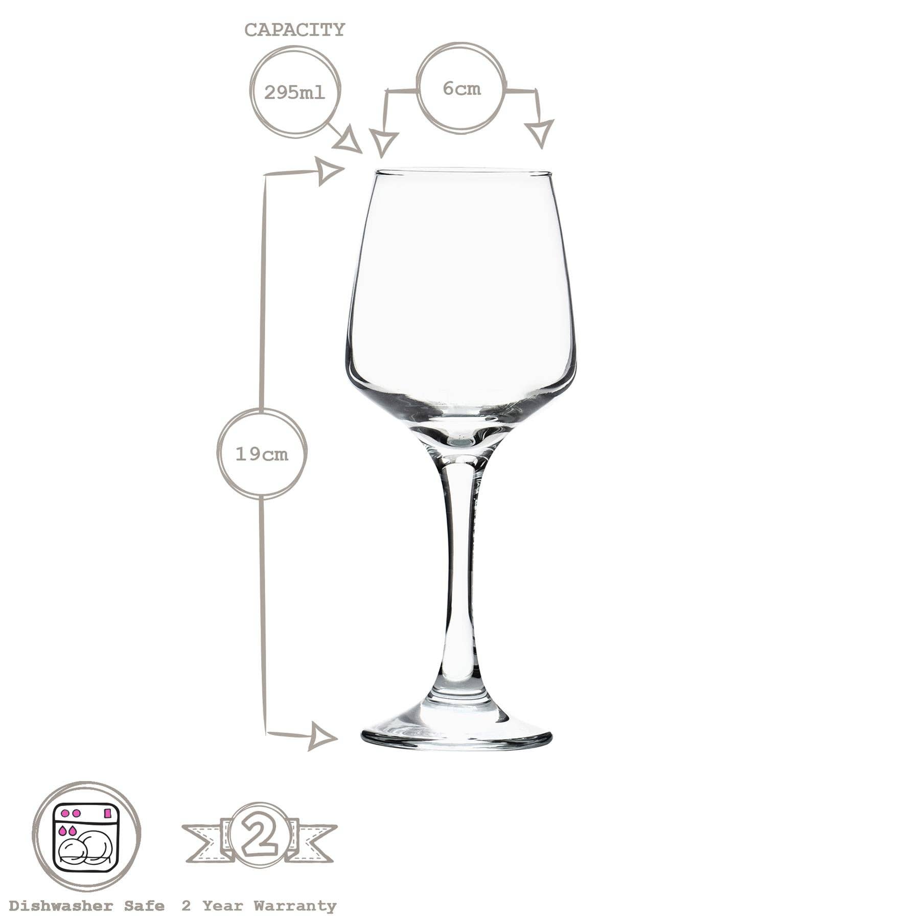 Rinkit Ltd - Wholesale Wine Glass - 295ml Lal White Wine Glass - By LAV5