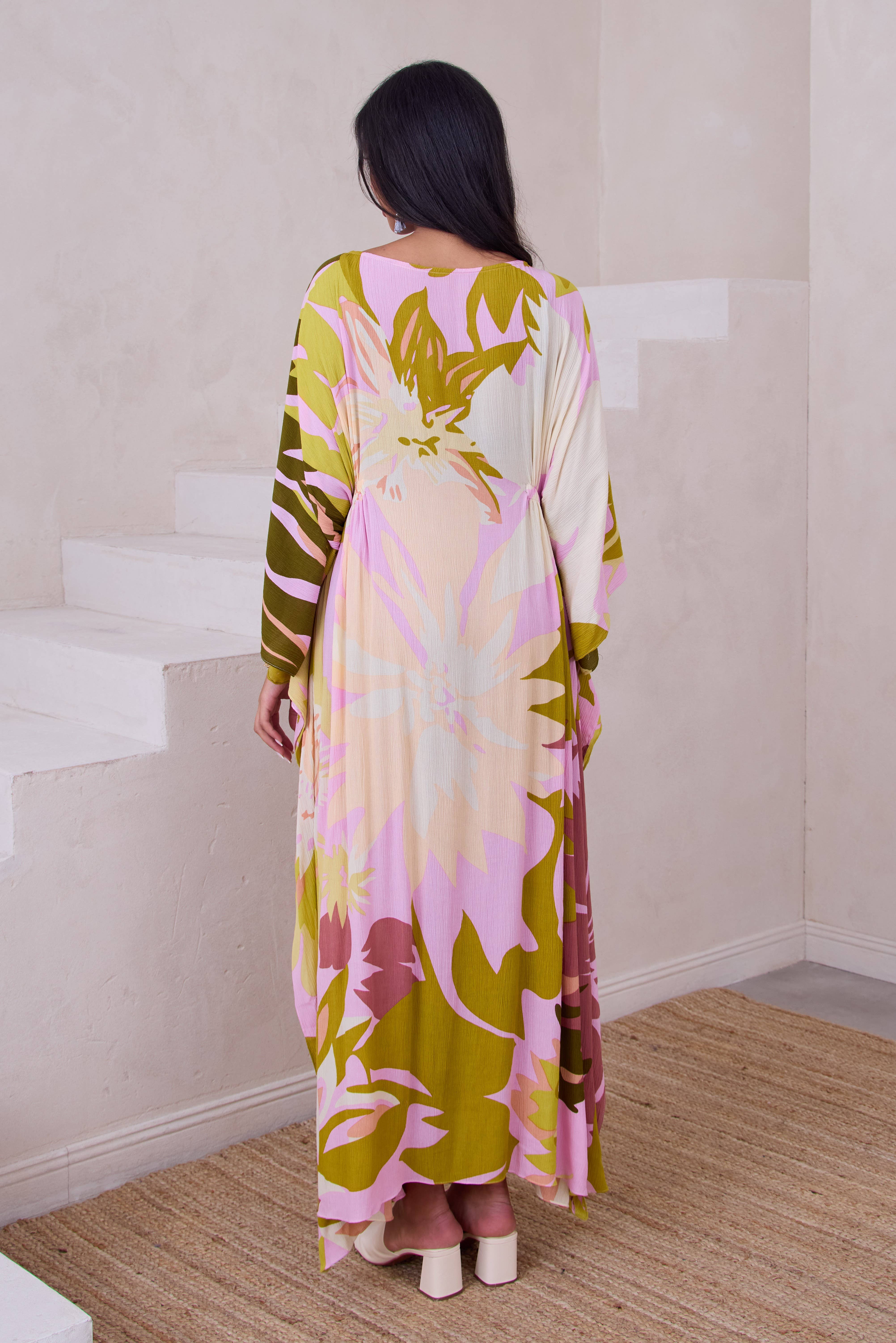 SAACHI - Wholesale Kaftan - Women's - Polychromatic Flowery Kaftan23