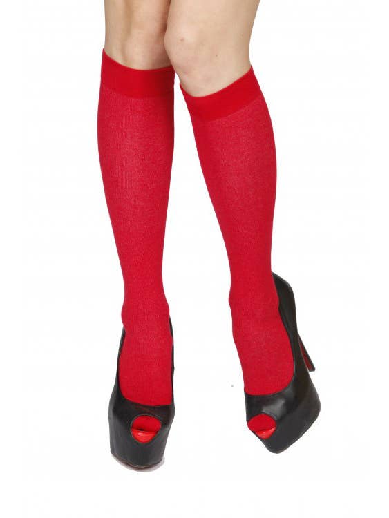 KRISS Red Cotton Knee-Highs for wholesale by Sokisahtel I BestSockDrawer