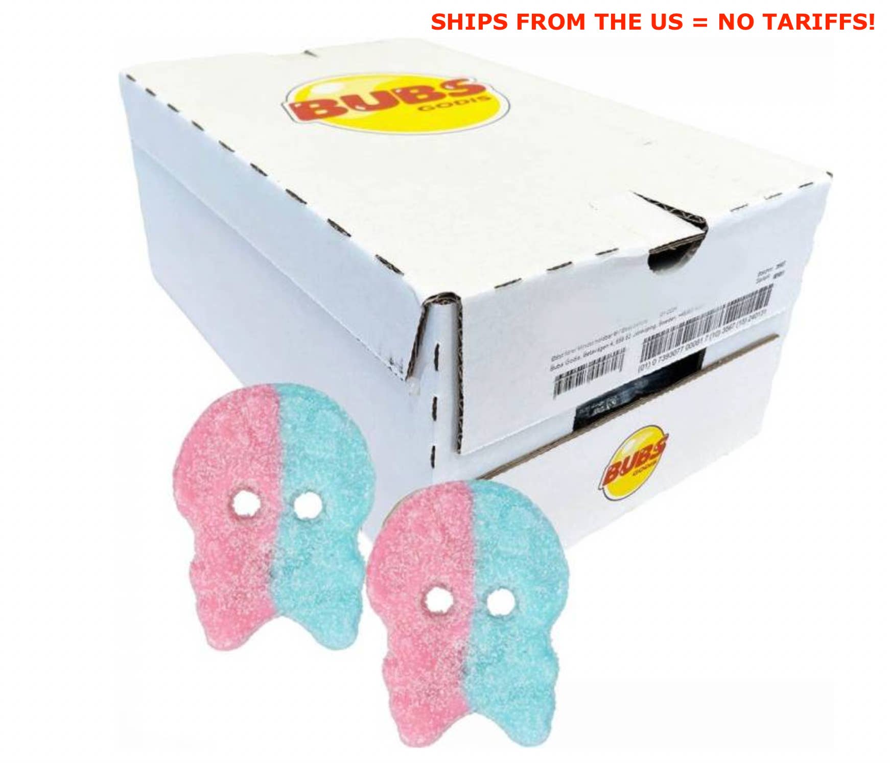 HELLO CANDY LLC - Wholesale Gummy - BUBS - Dizzy Skull, 2.6kg (5.7pounds) Ships from the US