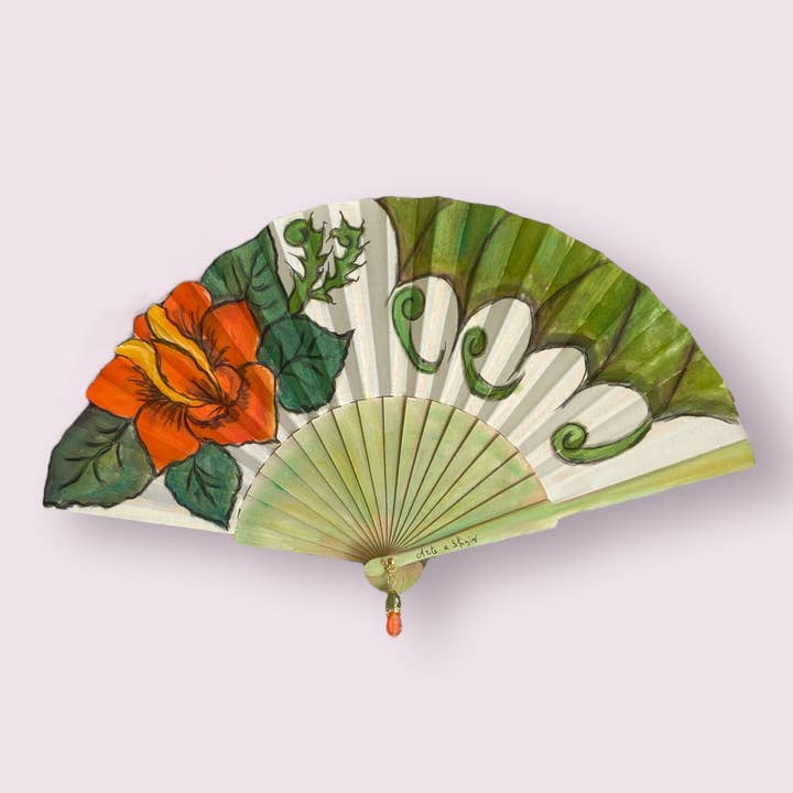 Arte e sfizio - Wholesale Handheld Folding Fan - painted flower fans6