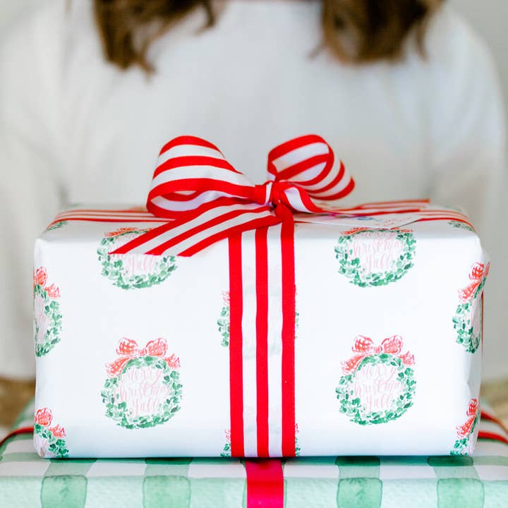 Simply Jessica Marie - Vente Feuille de papier cadeau - Papier cadeau aquarelle Green Buffalo Check 3 feuilles8