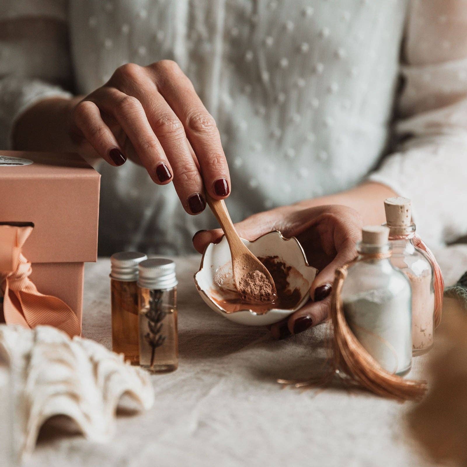 Coral & Moss – wholesale Skincare face mask – PINK CLAY MASK POWDER5