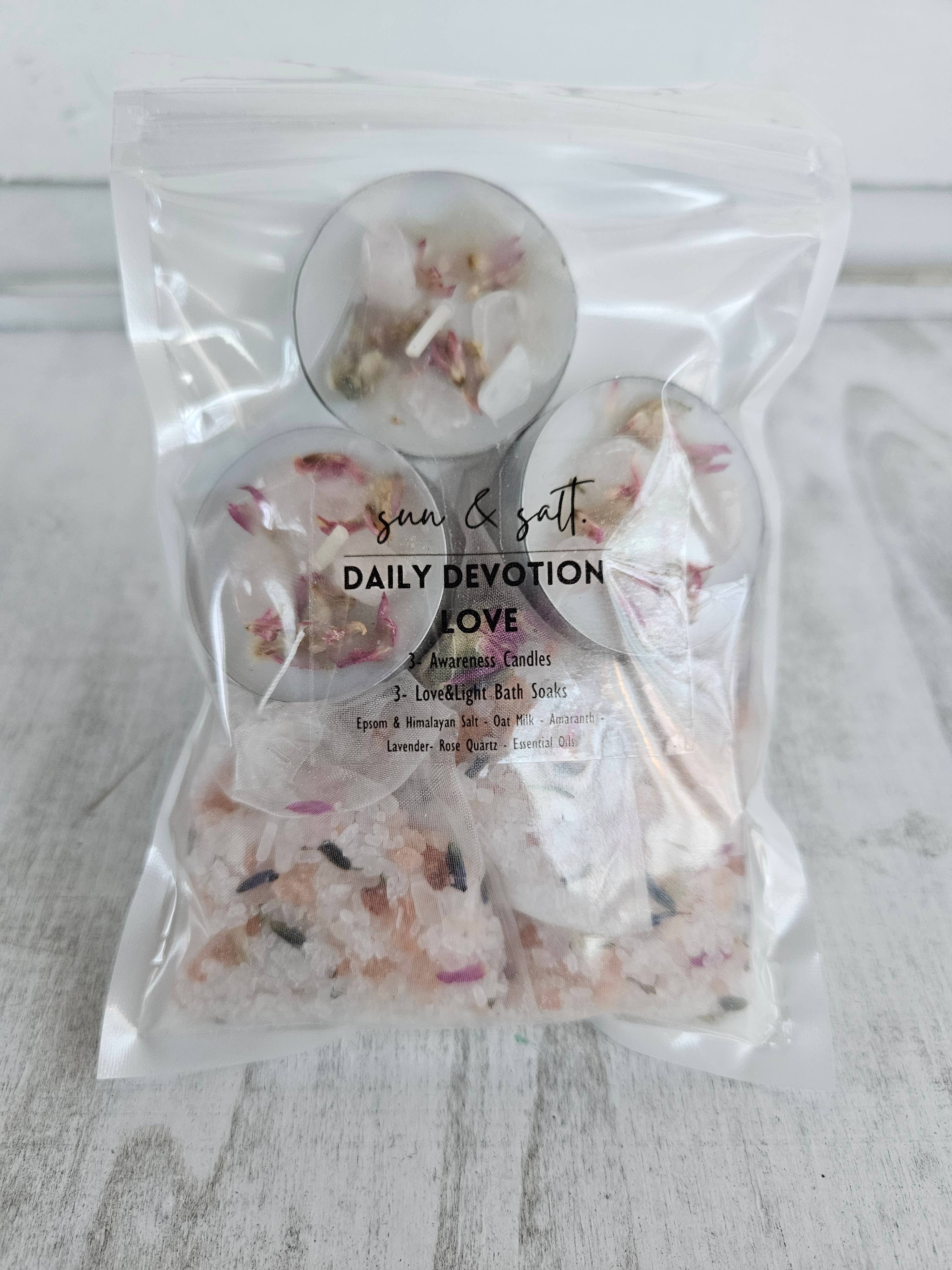 Lux&Lou – wholesale Bath & body set – Daily Devotional - Love - Bath Kit - Bath Soak - Bath Salt1