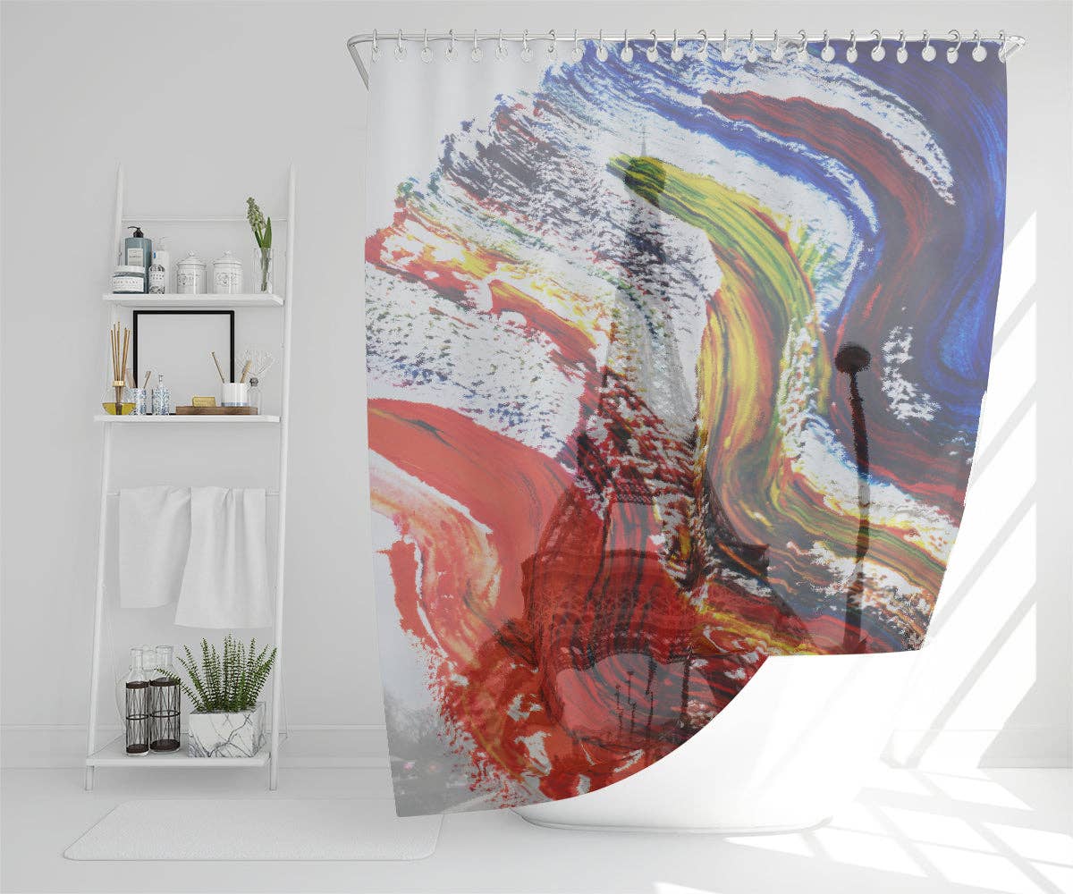 Benjamin Tate Design – wholesale Duschdraperi – paris i färg (duschdraperi)0