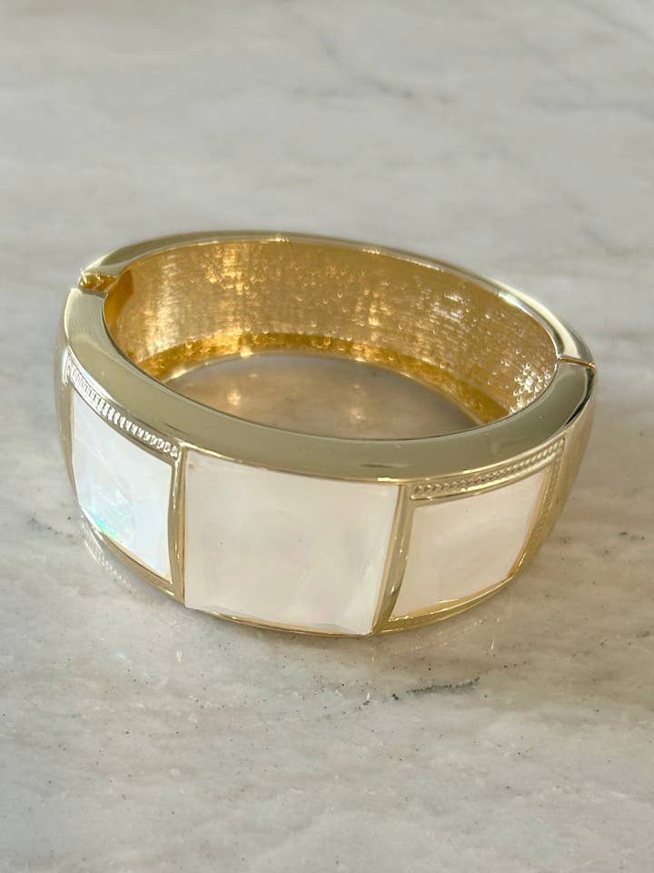 Inlaid Mother of Pearl Bracelet for wholesale by Pearly Girls, LLC