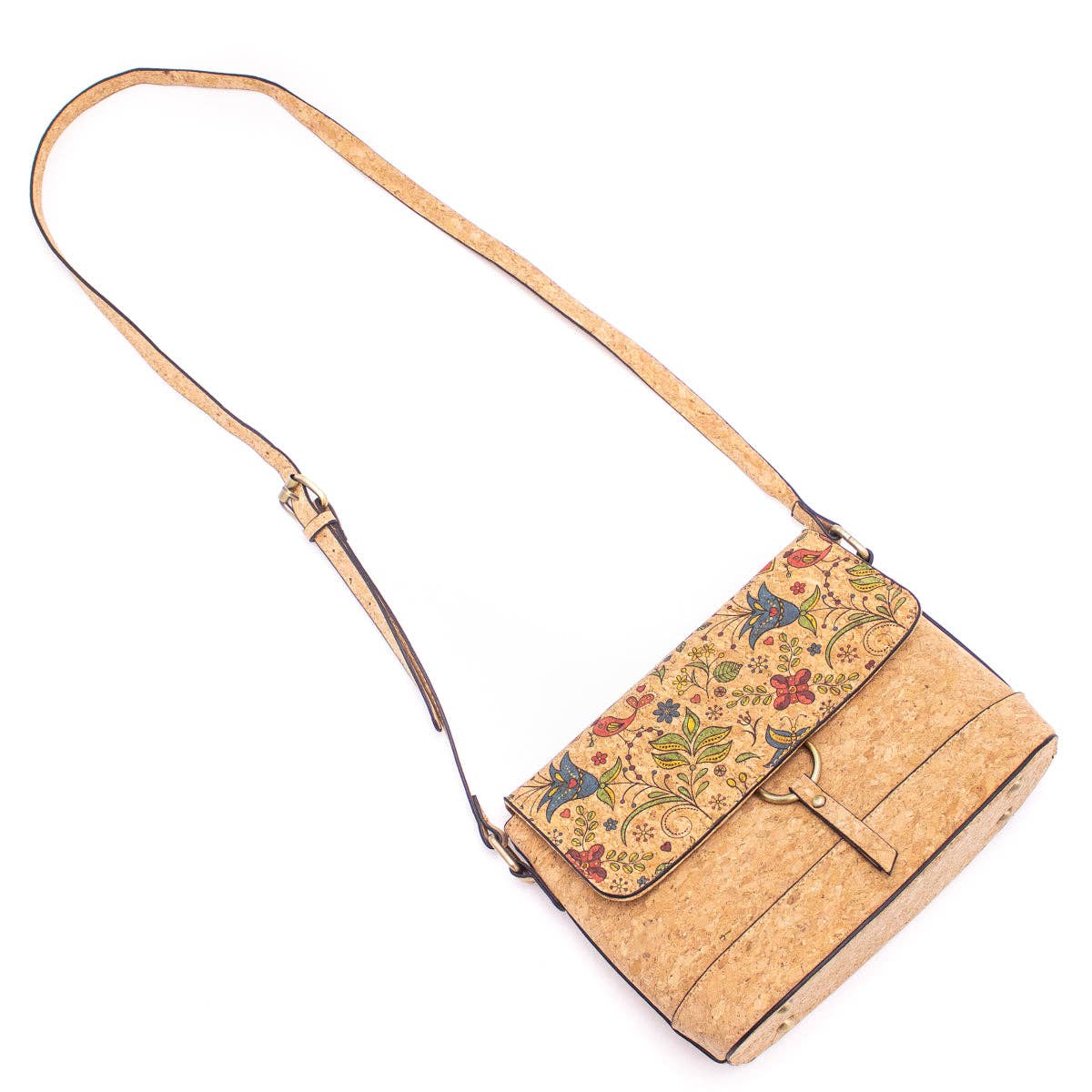 Meninas Bonitas Cork – wholesale Crossbody bag – Women's – Cork crossbody Sardine pattern Bag-20196