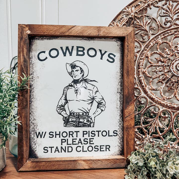 Arte de casa de banho de cowboy por atacado de The Broken Board