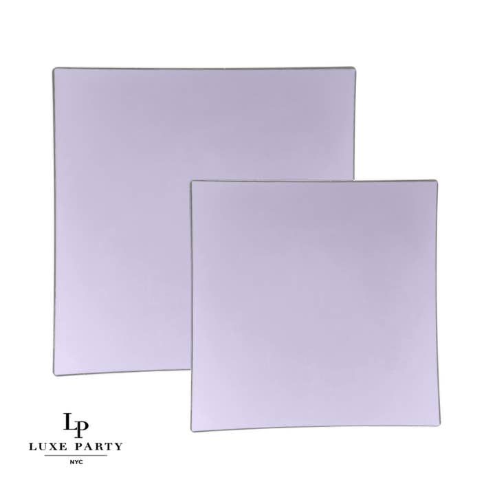 Luxe Party - Wholesale Disposable Plate - Lavender Square Plastic Plates | 10 Pack3