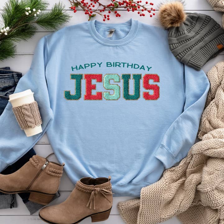 Happy Birthday Jesus Fleece for wholesale by MidWest Tees