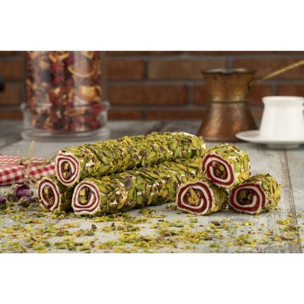 Aladdin - Wholesale Chocolate Covered Sweets - Ganik | Turkish Delight Ottoman Wrap with Pomegranate & Pistachio1