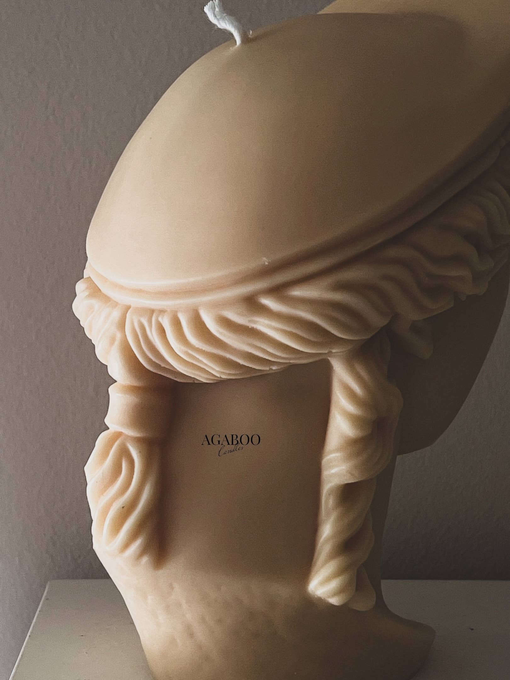 Agaboo Candle - Wholesale Novelty Candle - Hera Greek Goddess Bust Statue Candle 7.5x4in - Sculptural2