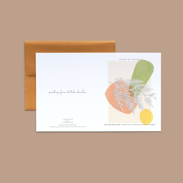 GREETINGS FROM BRITISH COLUMBIA for wholesale by Leaves of Canada