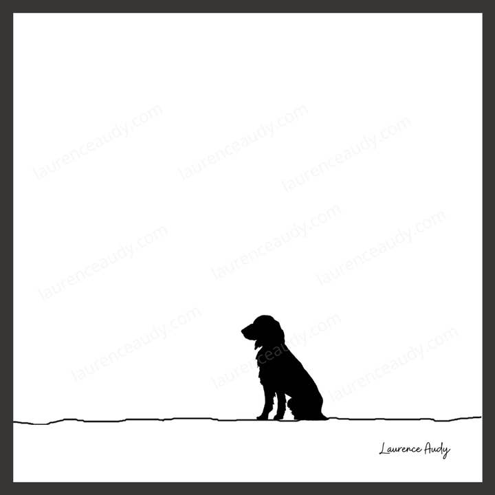 Display minimalist drawing English Setter dog 01 for wholesale by LAURENCE AUDY CROQUIS