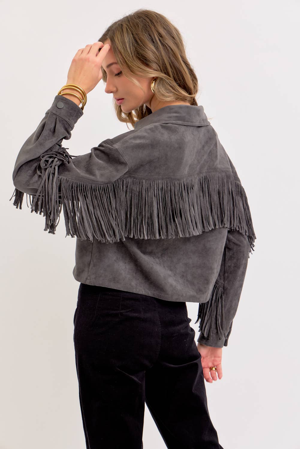 Sweet Lovely by Jen – Großhandel Hemdjacke/Shacket – Damen – Western-inspirierte Wildleder-Shacket5