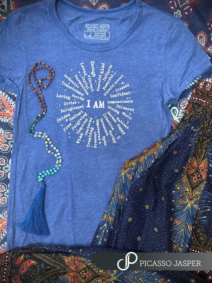 Picasso Jasper - Wholesale Screen Printed T-Shirt - Women's - Last Ones! I AM: Vintage Vibe, Eco Tee