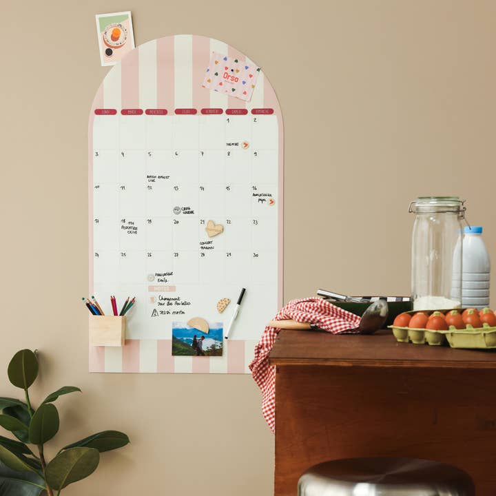 Calendrier magnétique mensuel perpétuel - Arche rayée pour la vente par Ferflex