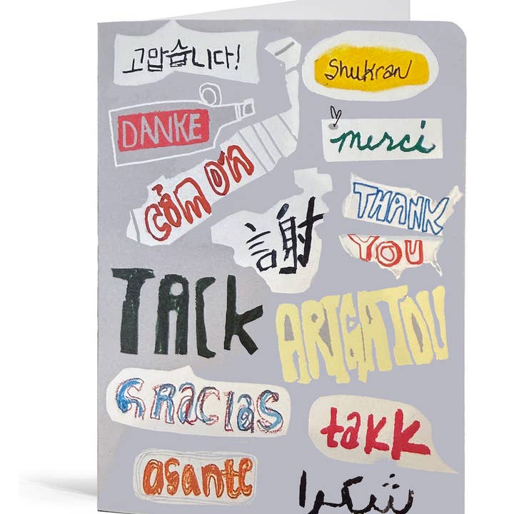 Albie Designs - Wholesale Thank You Card - I can't say thank you enough...greeting card