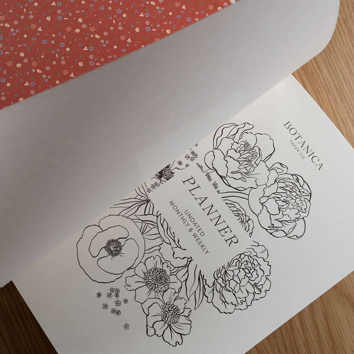 Botanica Paper Co. – Engroshandel Planner – Garden Flora | Linnedindbundet Dato-fri Planlægger2
