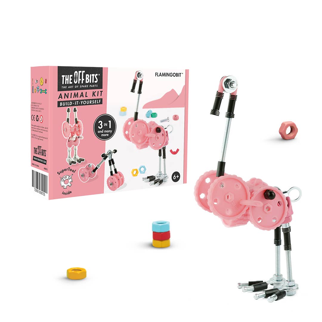 The OffBits - Vente Jeu construction – enfant - FlamingoBit - Animal Kit : ensemble de jouets de construction Flamingo pour enfants0