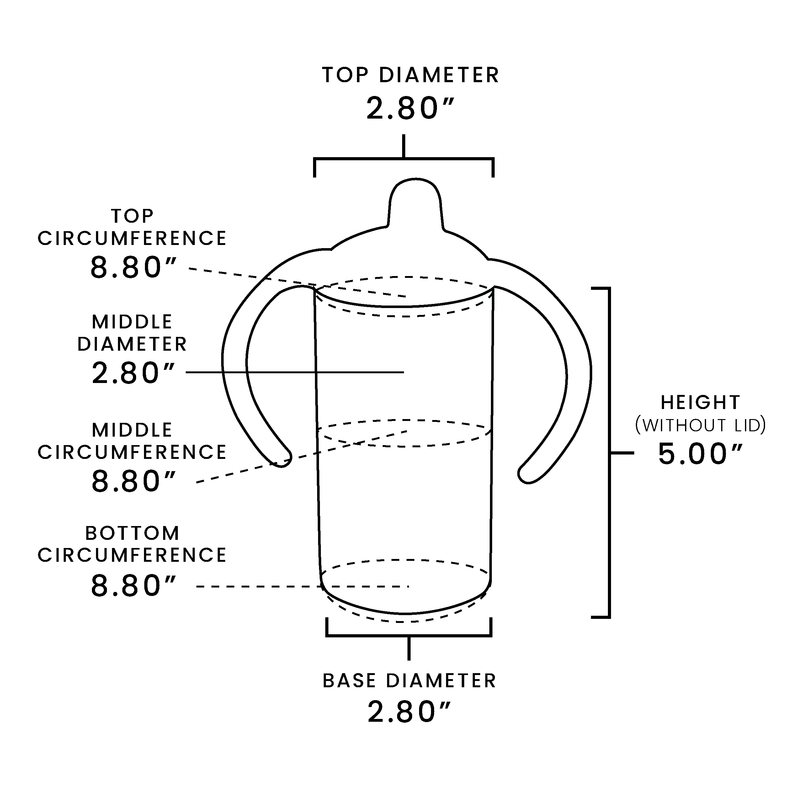 MakerFlo - Wholesale Drinking Glass/Cup - Kids & Baby - 12oz Straight Sub Sippy Cup Duo19