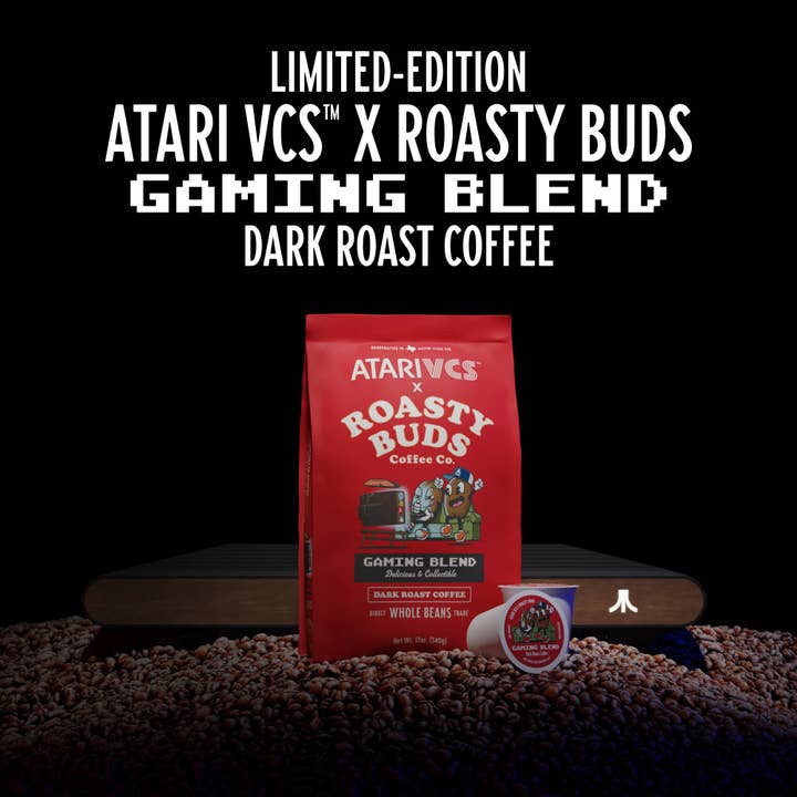 Roasty Buds Coffee Co. - Wholesale Koffiebonen - Atari VCS™ Gaming Koffie | Krachtige Donkere Branding | Hele Bonen & Gemalen2