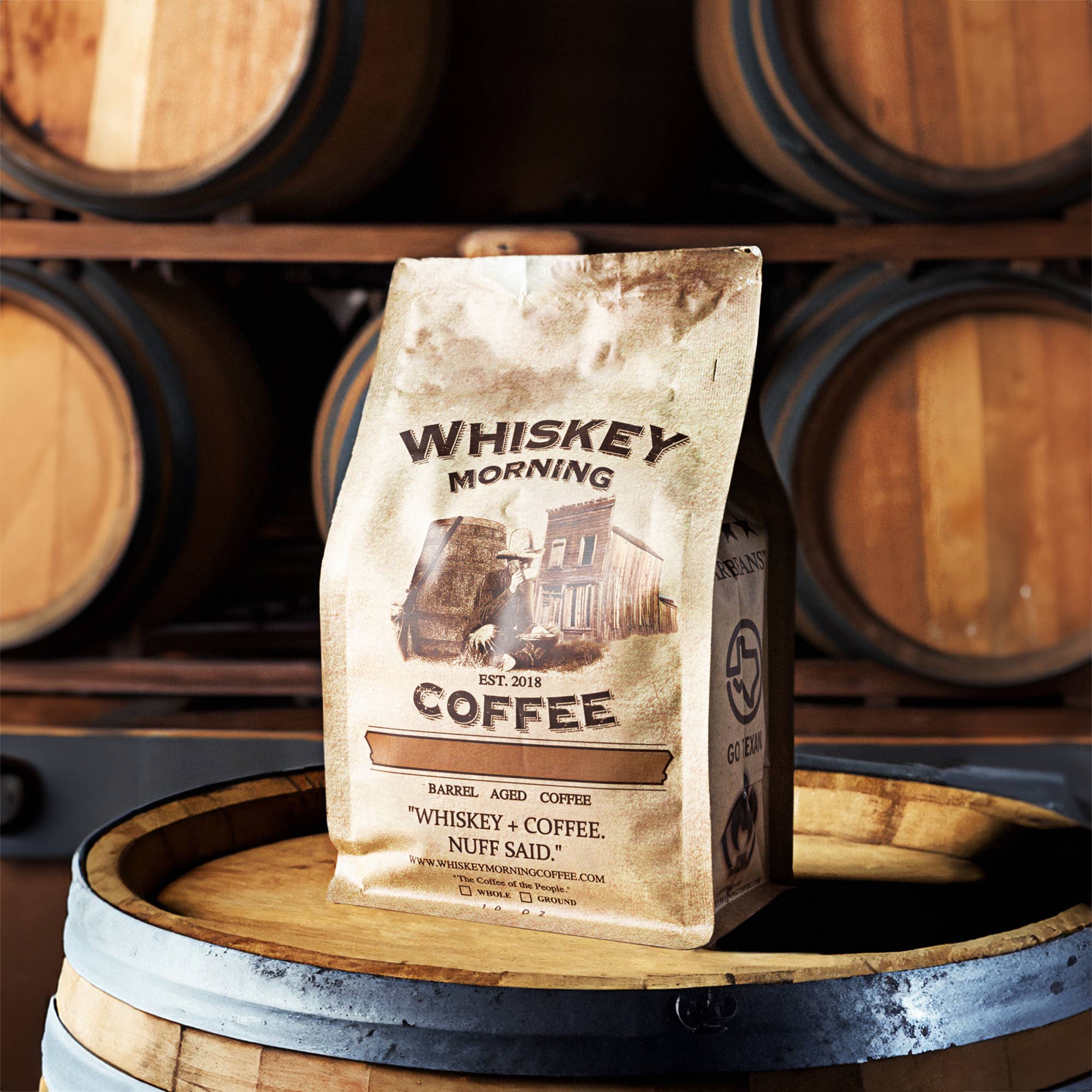 Whiskey Morning Coffee – Großhandel Kaffeebohnen – Whiskey Morning Coffee mit Fässern gereifter Kaffee1