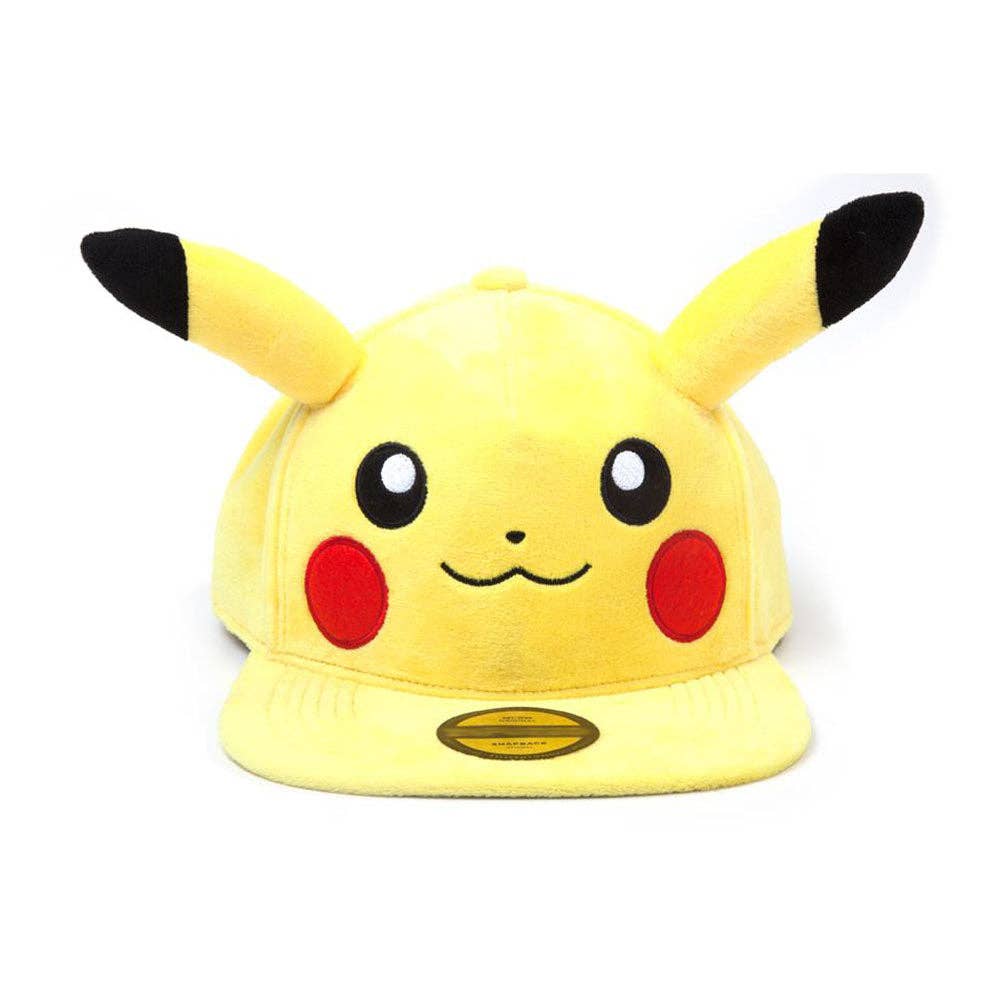 Meroncourt Europe Ltd – wholesale Baseball cap – Unisex – POKEMON Pikachu Plush with Ears Snapback Baseball Cap (SB2760