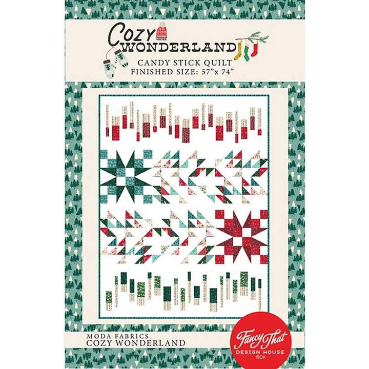 Moda Cozy Wonderland - Candy Stick Quilt Booklet for wholesale by Fancy That Design House & Co.