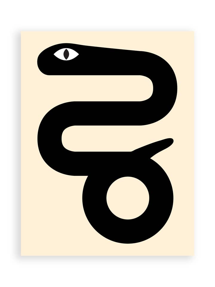Snake Art Print for engroshandel hos Allison Poplett