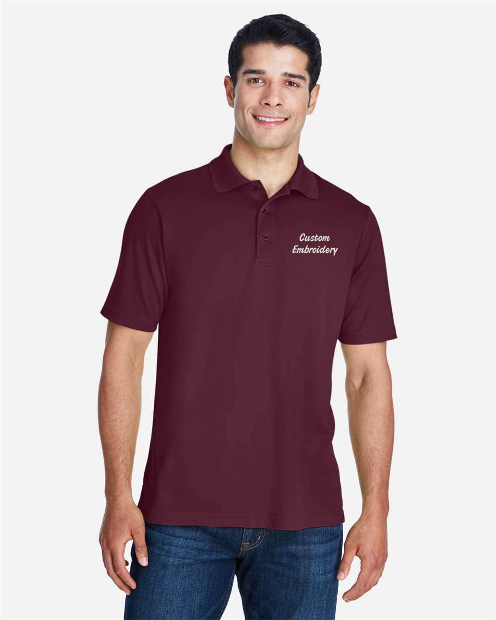 One Nine - Vente Polo – homme - Polo-shirts personnalisés avec texte brodé pour entreprises5