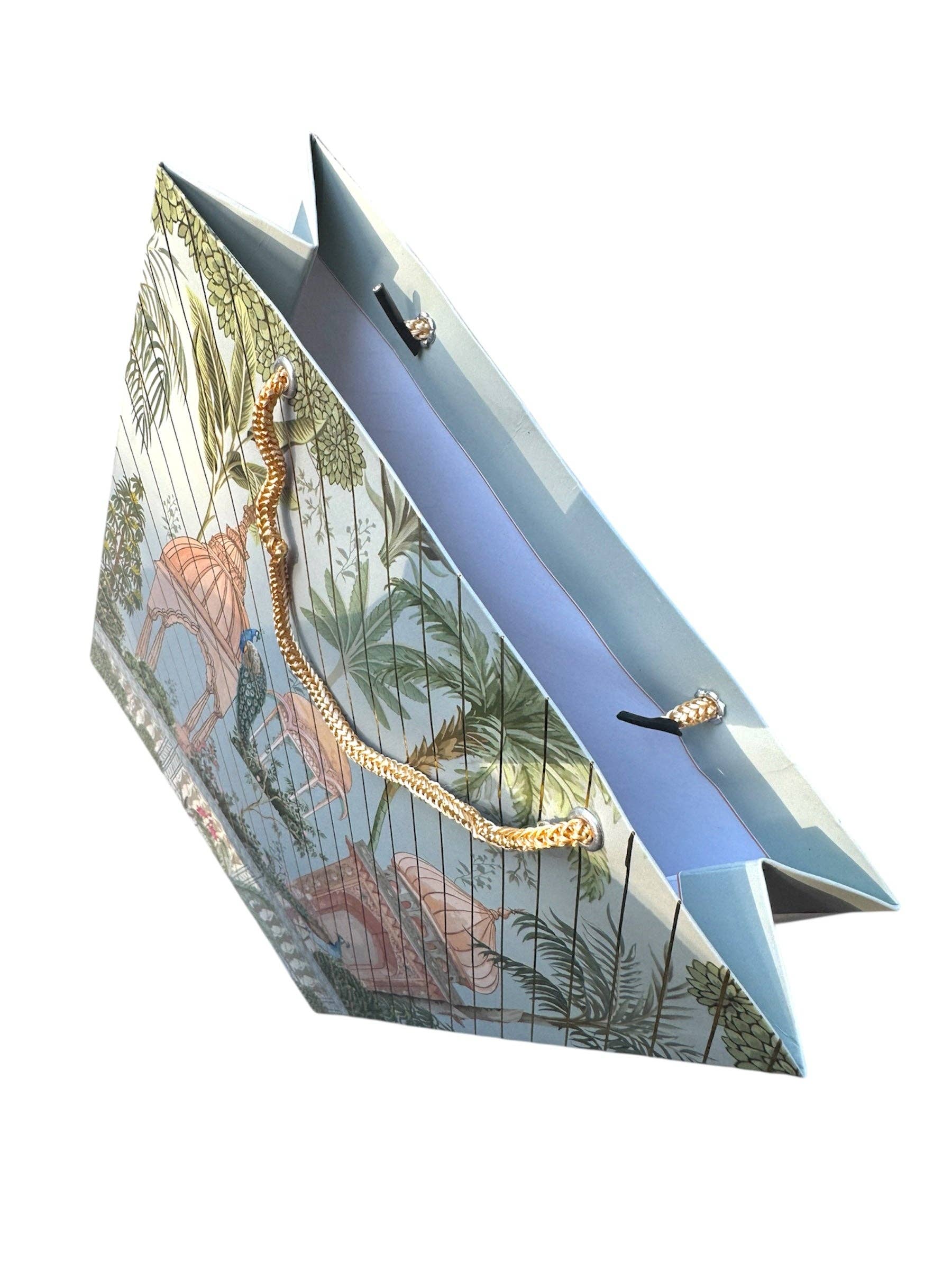 Ava’s Accessory Box - Wholesale Gift Bag - Gift Bag with Gold Strings Tropical Design3