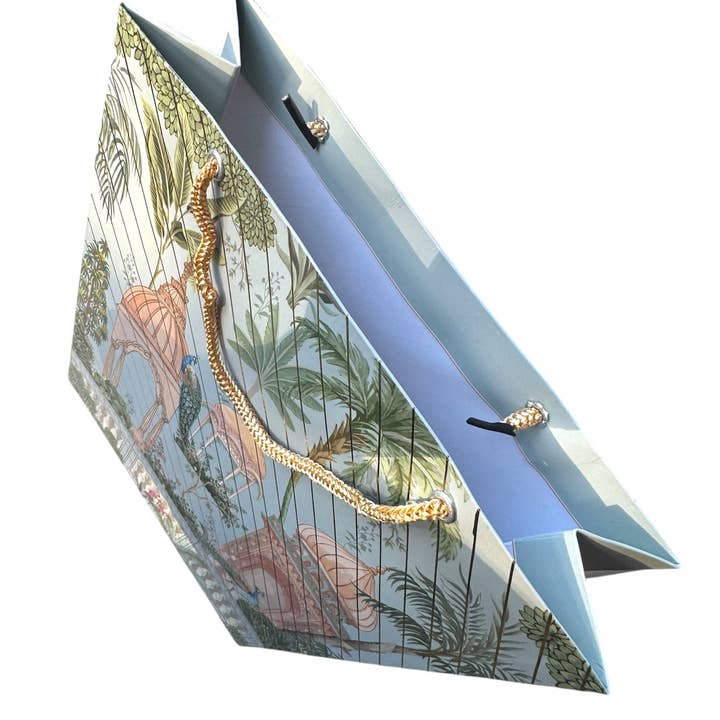 Ava’s Accessory Box - Wholesale Gift Bag - Gift Bag with Gold Strings Tropical Design3