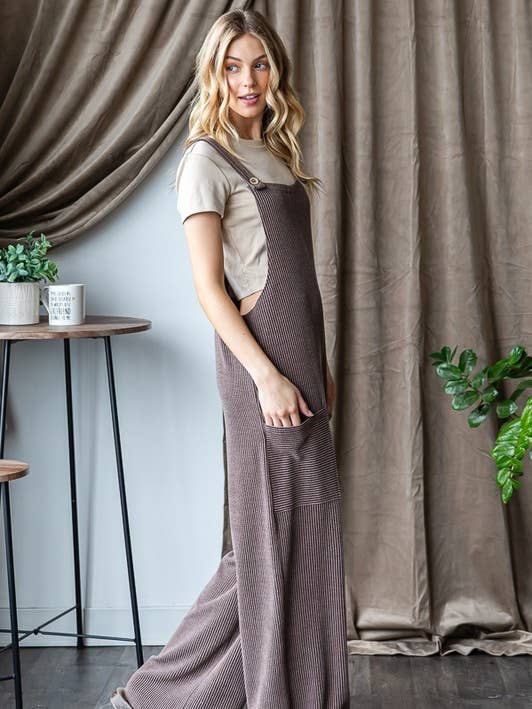 P1068HE10PL-MACACÃO URBANO SEM MANGAS CANELADO TAMANHO GRANDE por atacado de Sunday Morning