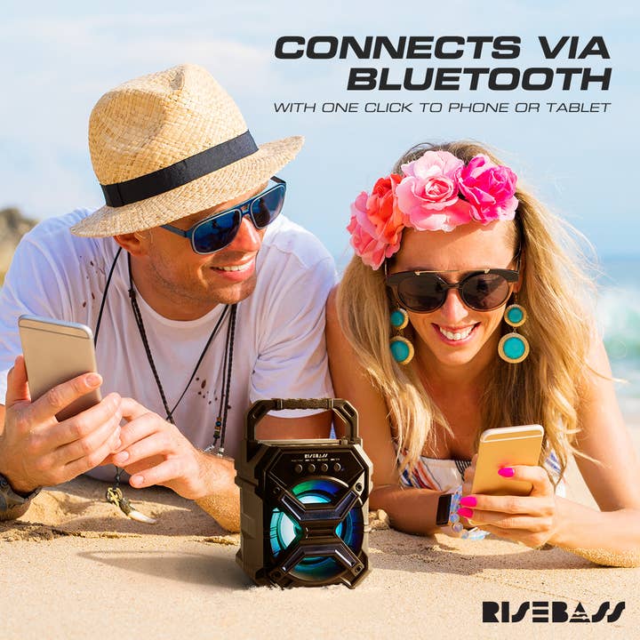 RISEBASS - Wholesale Speakers - RISEBASS Portable Speaker with Party Lights