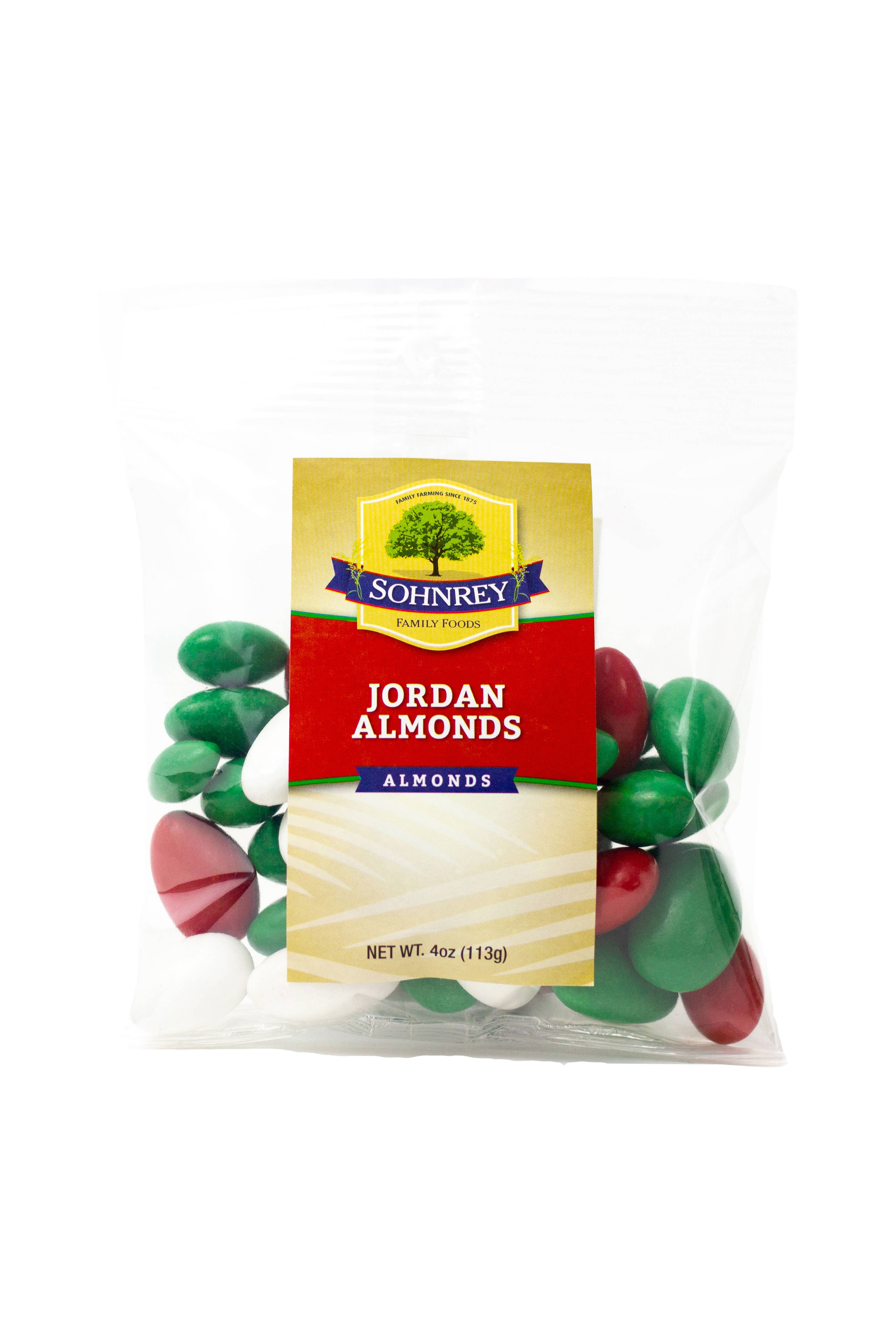 Sohnrey Family Foods LLC - Wholesale Hard Candy - Jordan Almonds Christmas Mix 4 oz