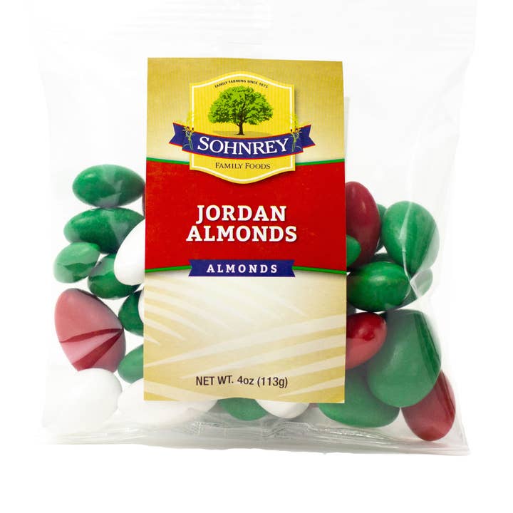Sohnrey Family Foods LLC - Wholesale Hard Candy - Jordan Almonds Christmas Mix 4 oz0