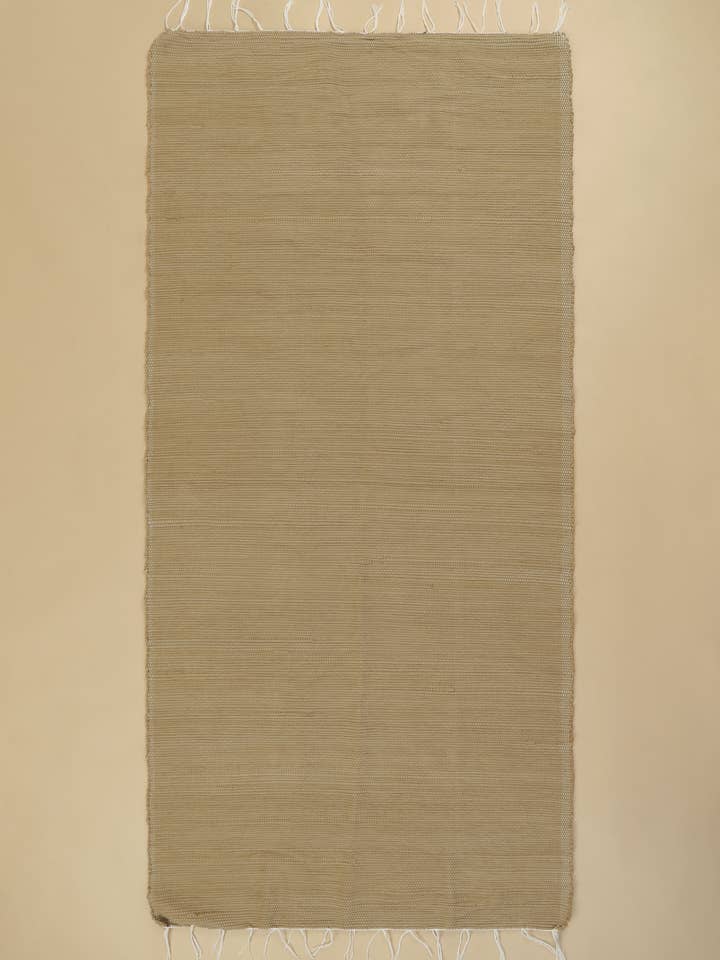 Cotton Handwoven Rug in Sand Beige - Large for wholesale by SŪQ