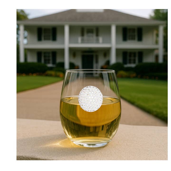The Queens' Jewels® - Wholesale Wine Glass - Golf Ball Jeweled Stemless Wine Glass