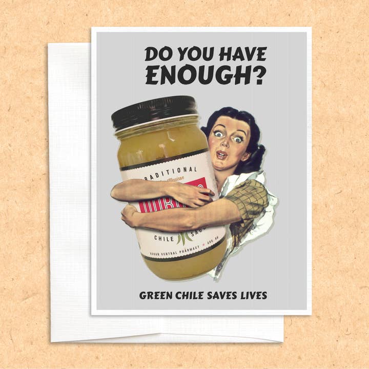 Colossal Sanders - Wholesale Everyday Greeting Card - Green Chile funny New Mexico greeting card