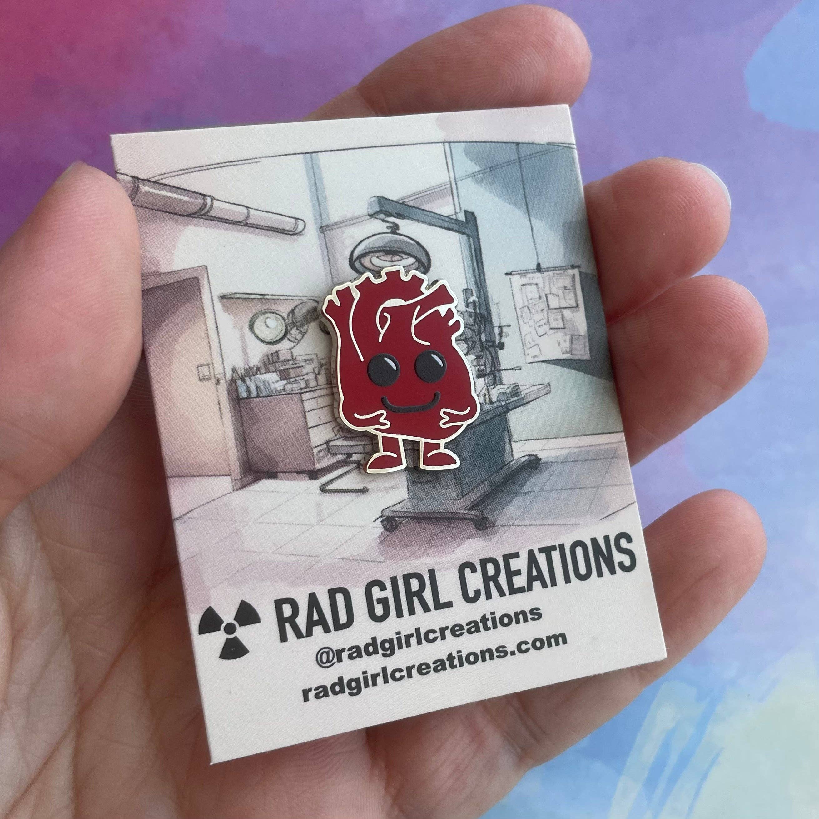 Rad Girl Creations - Wholesale Lapel Pin/Button - Cute Heart Pin1