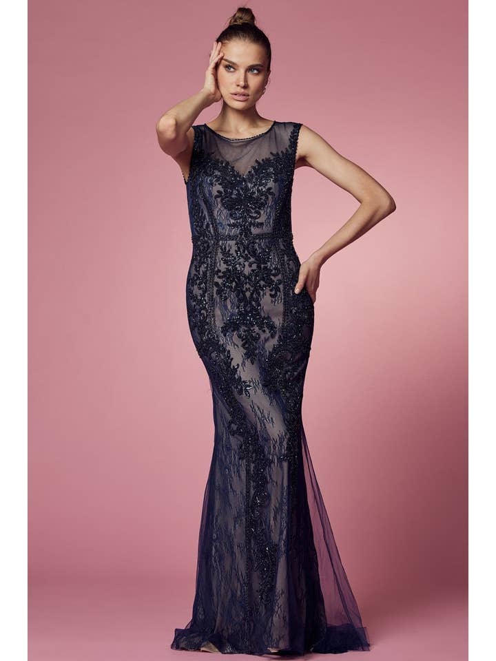 Embellished Mermaid Gown for wholesale by Babyfox Apparel