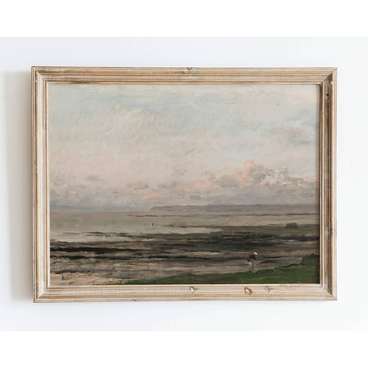 Vintage European Rustic Beach Tide Coastal Art Print VP82 for wholesale by Sugar & Canvas