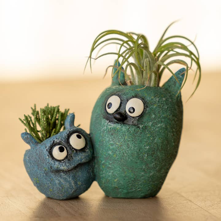Bloomies Wingman Blobhouse Planter - Blue / Teal for wholesale by Cohasset Gifts